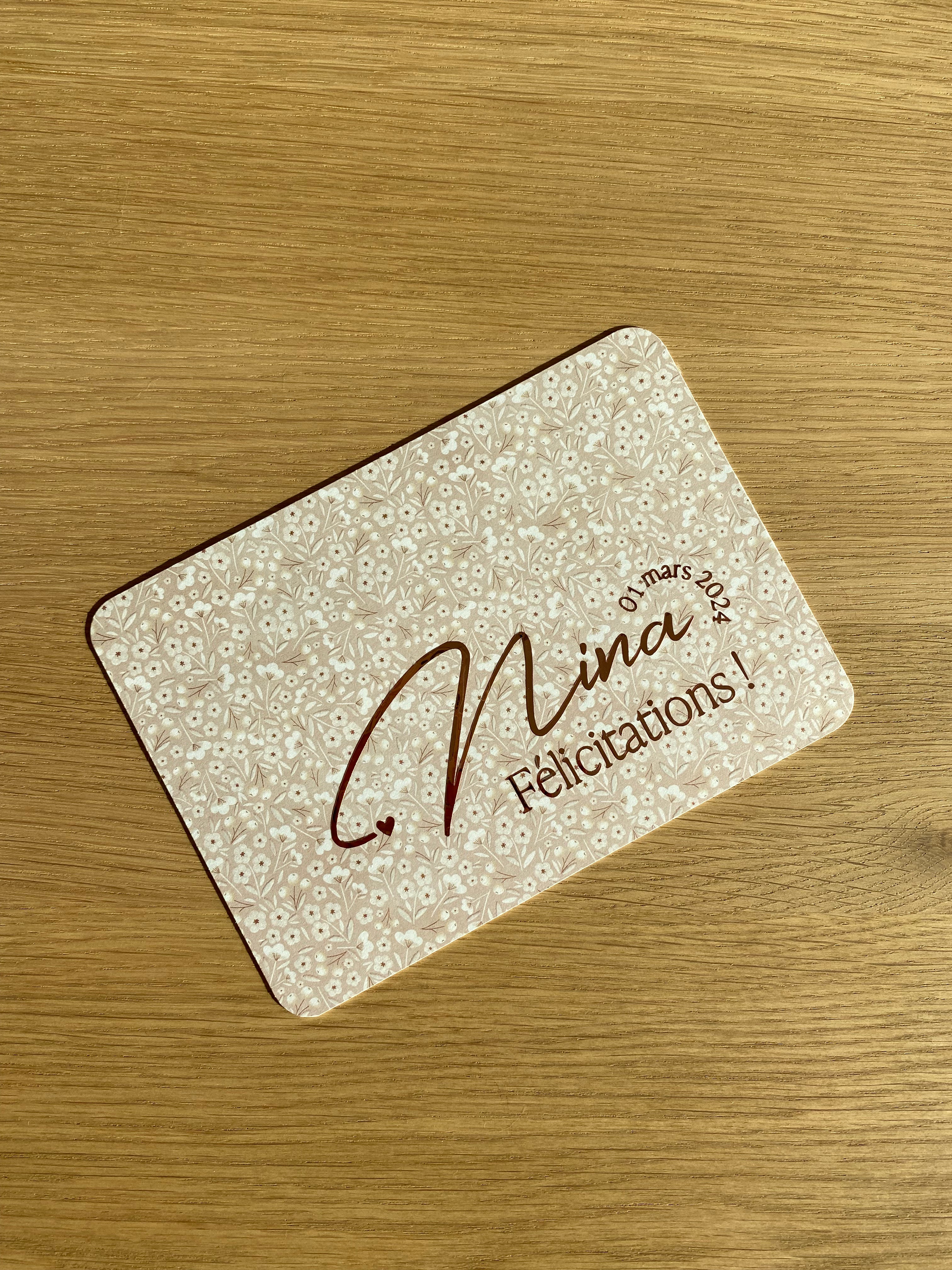 Carte félicitations